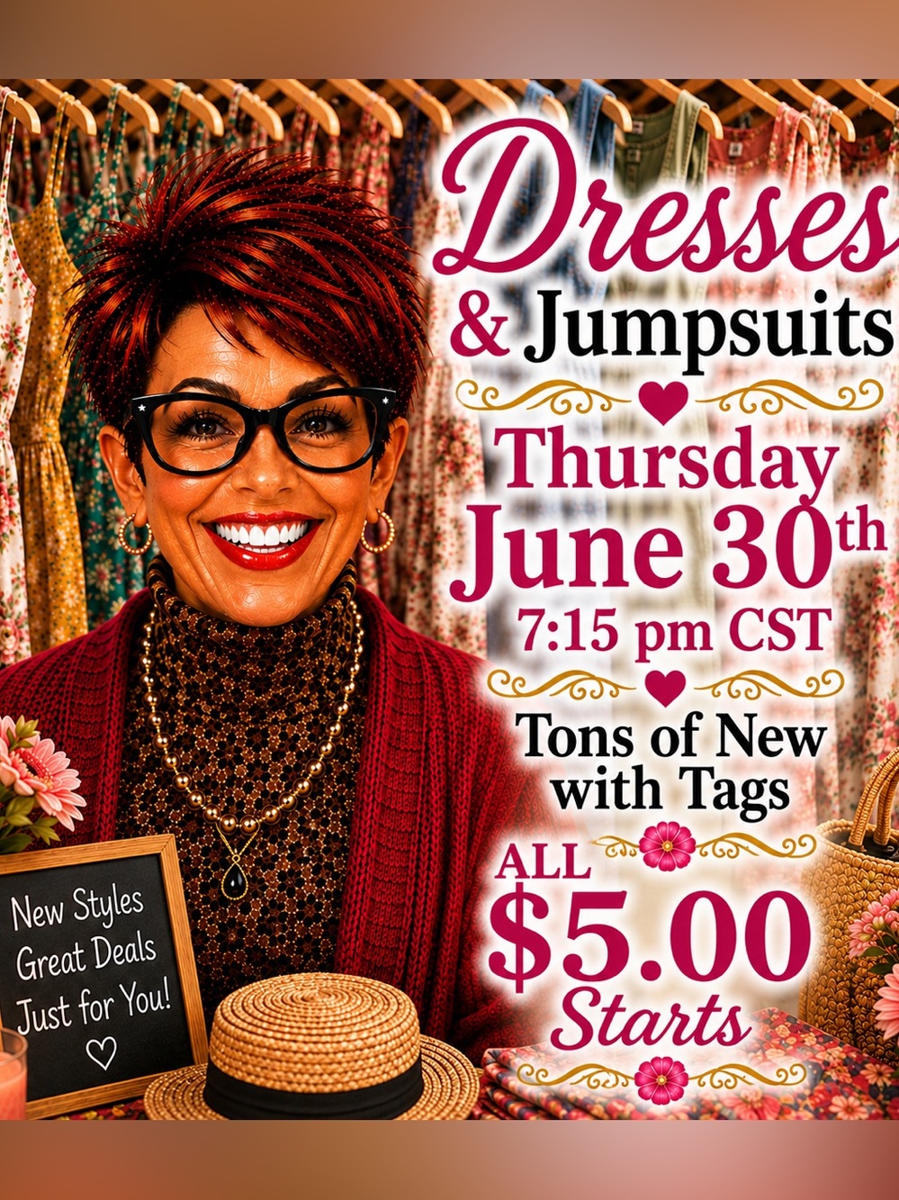 Holy Smolly, 50 Summer dresses, All at $5.00 starts.